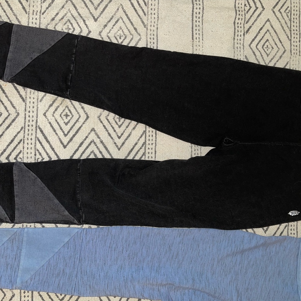 Free people movement pants two blue and black size medium
